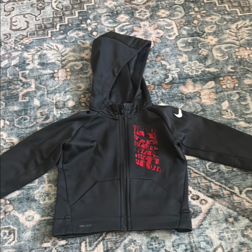 Nike Kids Black and Red Swim Coverup